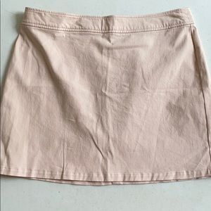 Blush pink jean skirt